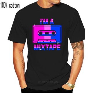 เสื้อผ้าผชมาใหม่ เสื้อยืดผ้าฝ้าย พิมพ์ลาย Im A Mixtape Bisexuality Bisexuality กันแดด สไตล์คลาสสิก สําหรับผู้ชายS-5XL