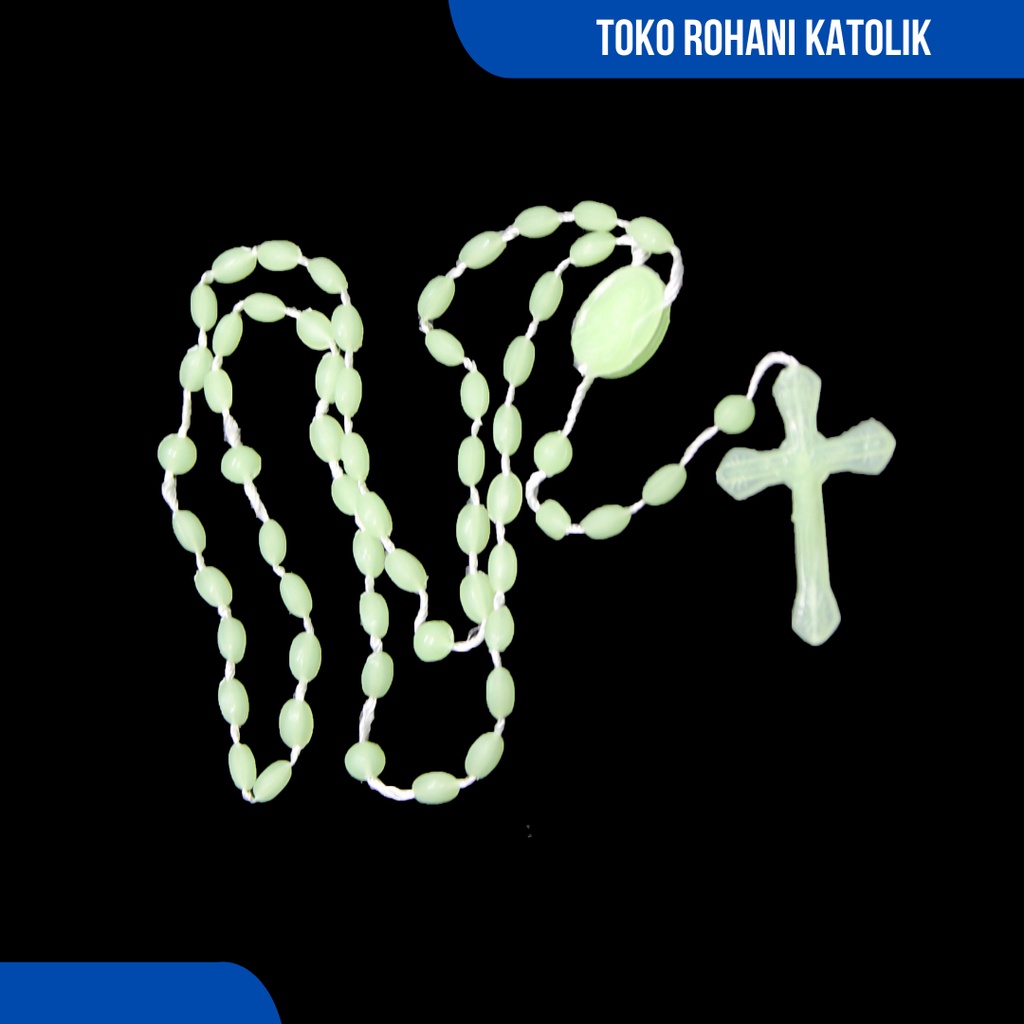 PHOSPHRUS ROSARY / GLOW IN THE DARK ROSARY / SHINY ROSARY IN THE DARK / ROSARY NECKLACE / CONTACT