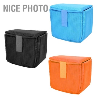 Nice photo Durable Waterproof Camera Lens Insert Bag Shockproof Padded Case with Hook &amp; Loop