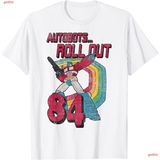 การพิมพ์ฝ้ายเสื้อยืดยอดนิยม Transformers Autobots Roll Out 84 Retro T-Shirt Sports T-shirtS-4XL