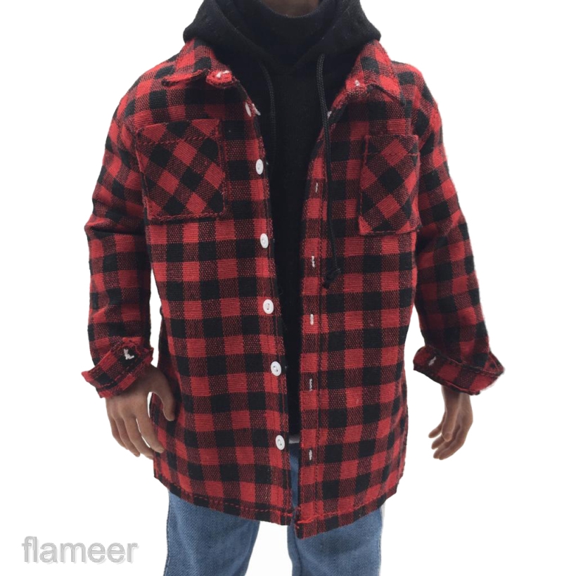 1/6 Scale Male Plaid Shirt Men Jacket Casual Wear for 12\” Action Figure Toys