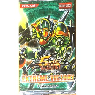 YuGiOh 5Ds Extreme Victory 9-Card Booster Pack Sealed English 1st Edition Trade #1 #ยูกิ