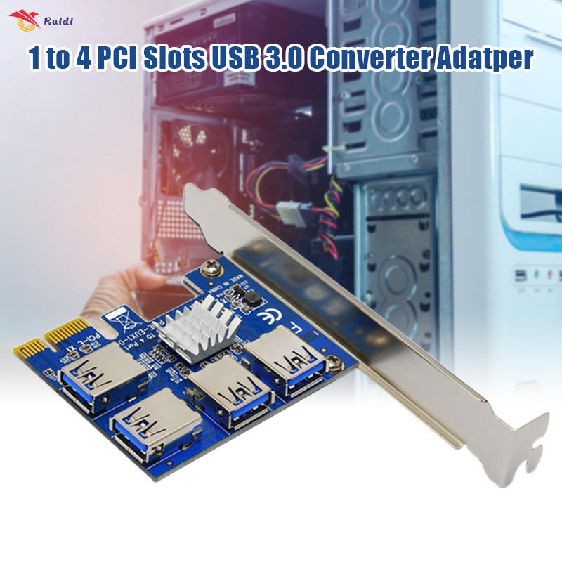 ใหม่ Pci อุปกรณ์การ์ดขยาย 1 To 4 Pci Slot Usb 3 . 0 แปลง Adatper Pcie ...