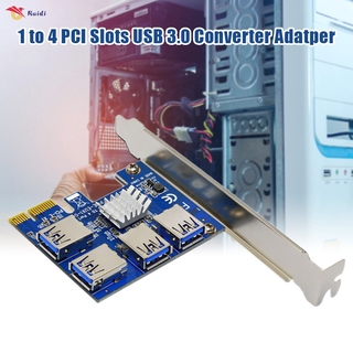 ใหม่ Pci อุปกรณ์การ์ดขยาย 1 To 4 Pci Slot Usb 3 . 0 แปลง Adatper Pcie Riser สําหรับ Bitcoin Mining Device