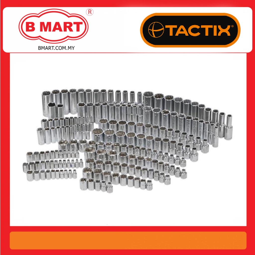TACTIX 1/2" DR STANDARD IMPACT SOCKET 6PT & 12PT 8MM-32MM 361031-361124
