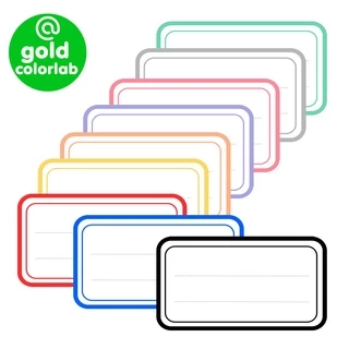 สติ๊กเกอร์เขียนชื่อ 4.8 x 2.6 cm. (40 ดวง/ชุด) กันน้ำ ติดบนวัสดุต่างๆได้ / Identification Label