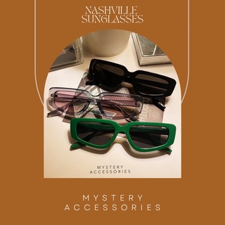 G205-G207: Nashville Sunglasses | Mystery Accessories แว่น แว่นตา แว่นตากันแดด แว่นตาแฟชั่น แว่นตาสีดำ แว่นตาสีเขียว