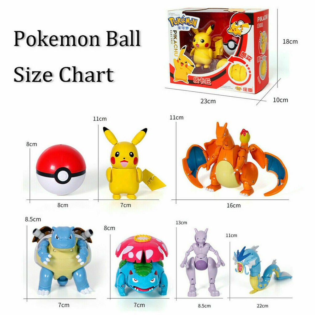 {new}Genuine Pokemon Toy Set Pocket Monster Pokeball Pikachu Eevee ...