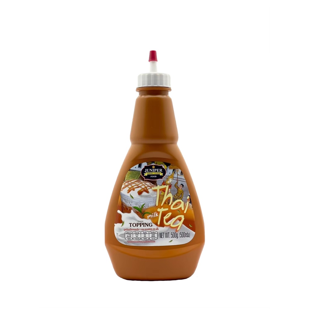 New!! ชาไทย นม ท็อปปิ้ง จูนิเปอร์ 500 กรัม (จำกัด 12 ขวด / 1 ออเดอร์นะคะ)