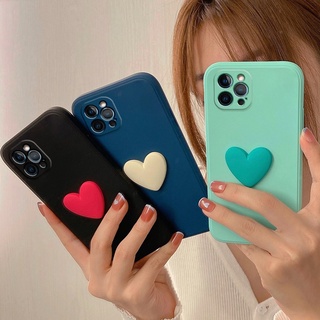 3D heart soft phone case เคส vivo V5 V7 PLUS V9 V11 V11i V15 V17 PRO V19 NEO V20 V20SE V21 V21E S1 Y72 5G back cover