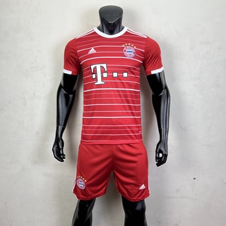 ชุดกีฬาผู้ชาย ชุดบอลผู้ใหญ่ ฤดูกาล (เสื้อ+กางเกง) ทีม Bayern เนื้อผ้าโพลีเอสเตอร์ เกรด A