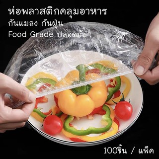 ถุงห่อพลาสติกถนอมอาหาร พลาสติก เกรดอาหาร 100ชิ้น/แพ็ค คลุมอา…