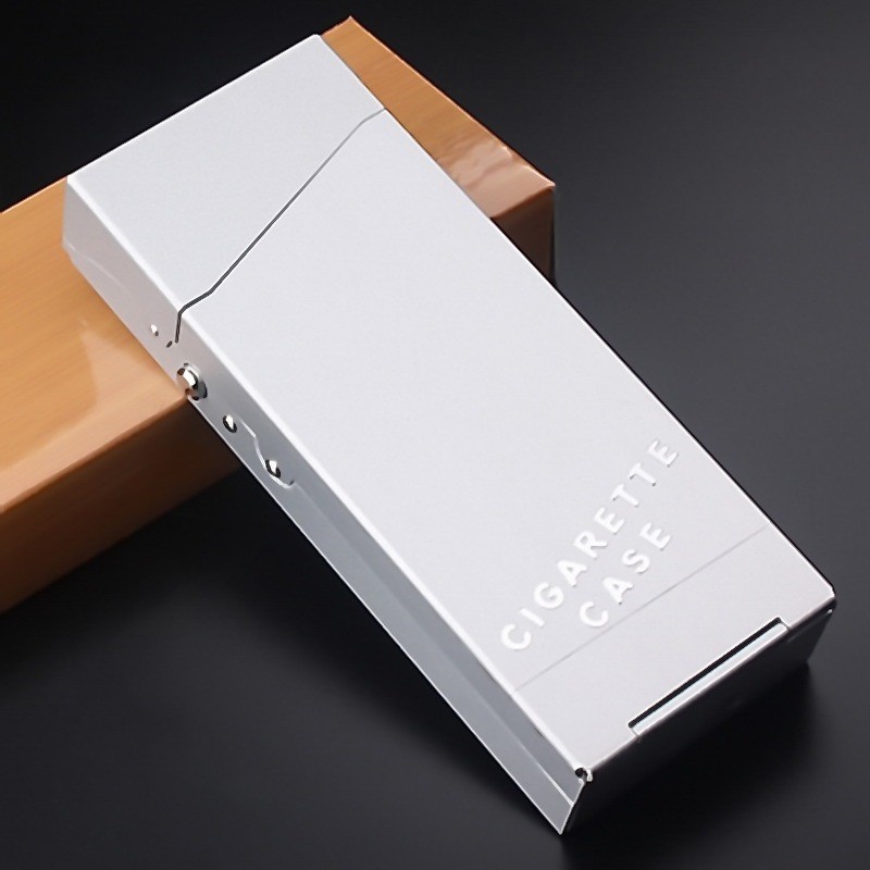 Fin 1 กล่องใส่บุหรี อลูมิเนียมมวนเล็กยาว ใส่ได้ทั้งซอง 20 มวน High Quality Aluminium Cigarettes Hold