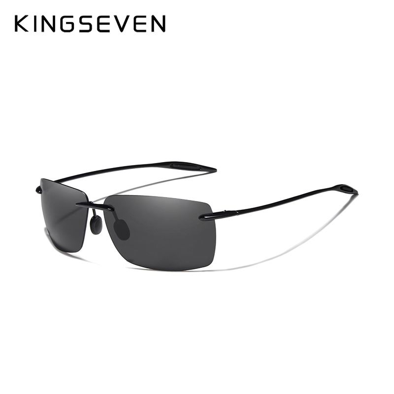 แว่นตากันแดดKINGSEVEN TR90 Rimless Sunglasses Men Ultralight High