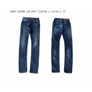 NUDIE SKINNY LIN NAVY LIGHTING