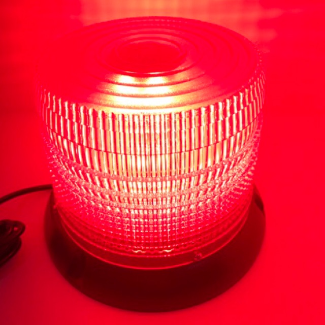 ไฟไซเรน ตัวใหญ่ ติดหลังคา รุ่น 016 ฐานแม่เหล็ก  มาใหม่ล่าสุด (สีแดงล้วน)