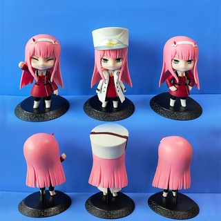 โมเดลฟิกเกอร์ PVC Darling in the FRANXX Q Version Combat Uniform Zero Two 02 Darling ของเล่นสะสม สําหรับเด็ก 3 ชิ้น ต่อชุด