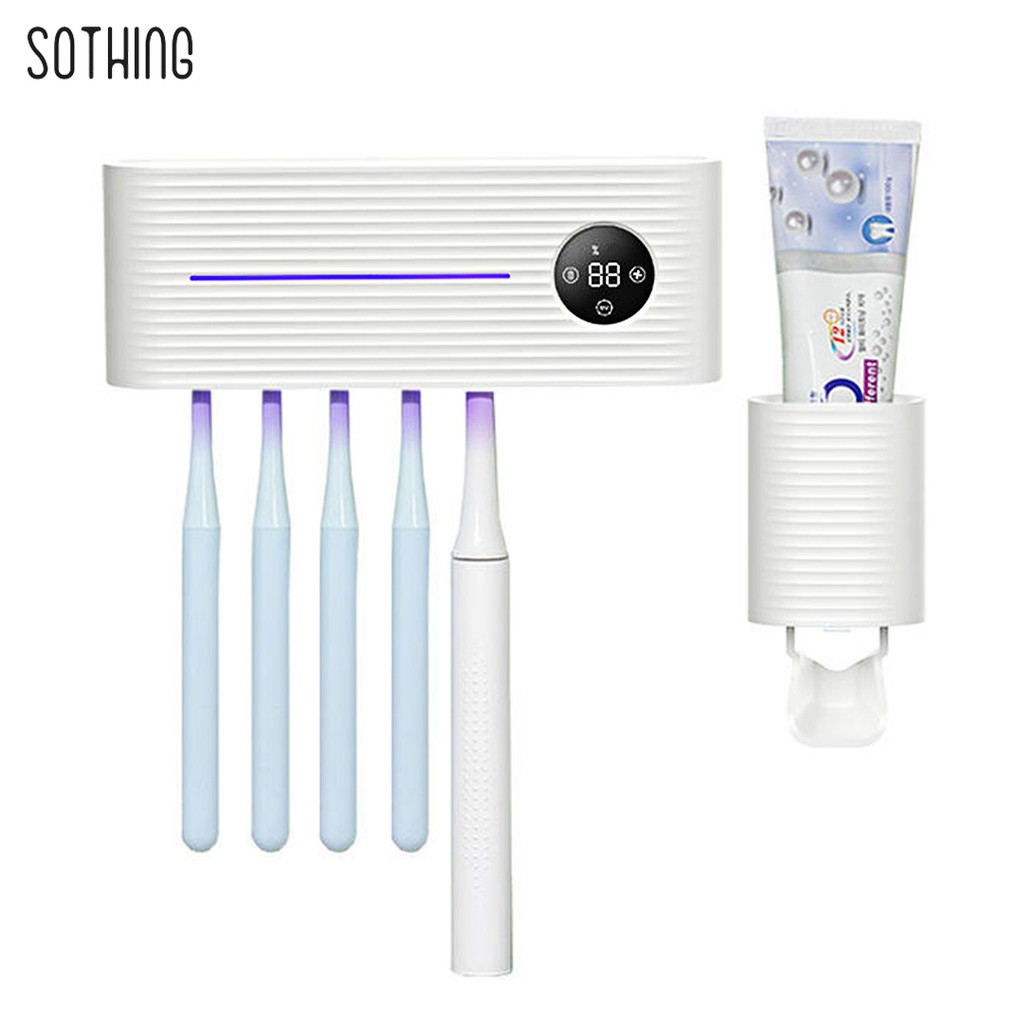 Toothbrush Holders & Toothpaste Dispensers 139 บาท Xiaomi Ecochain Sothing กล่องเก็บแปรงสีฟัน อัจฉริยะ มีไฟอัลตราไวโอเลต ชนิด USB Home & Living