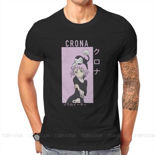 เสื้อยืดคอกลม ผ้าฝ้าย พิมพ์ลายกราฟฟิค Soul Eater Action Anime Crona สไตล์วินเทจ พลัสไซซ์ สําหรับผู้ชาย