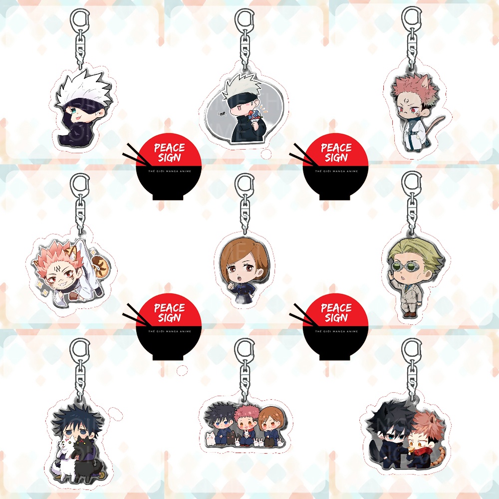(ซื้อ 1 แถม 1) (vs1) JUJUTSU KAISEN WAR RECOVERY SPELL พวงกุญแจ micha ของขวัญในอะคริลิคอนิเมะ chibi 