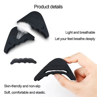 Gtubike 1 คู่ฟองน้ํา Foot Stopper ผู้หญิงหน่วยความจําโฟมรองเท้า Pad Super Soft Anti-drop รองเท้าส้นสูง Forefoot Pads ปรับขนาด Toe Plug