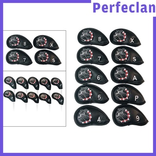 [PERFECLAN] 10pcs PU Golf Club Iron Head Cover Protection Headcover Universal Fit