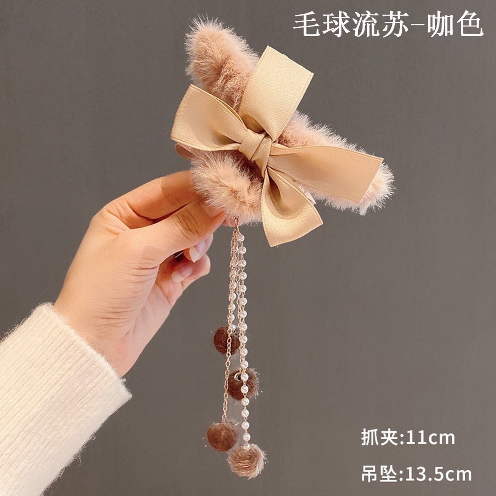 【COD Tangding】กิ๊บติดผม ประดับโบว์ แต่งลูกไม้ ลายดอกไม้ ผีเสื้อ ขนาดใหญ่ เครื่องประดับ สําหรับผู้หญิง