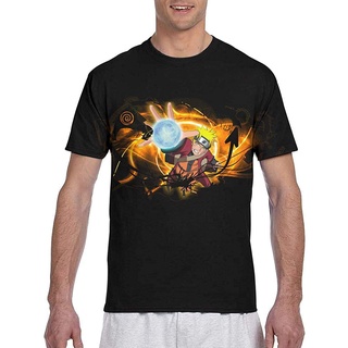 เสื้อยืดแขนสั้นนารูโตะ Naruto Mens Classic Crew Neck Short Sleeve Tee, Mens Summer T-Shirts Full Print  Naruto T-shirt