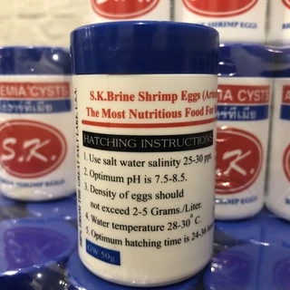 S.K.Artemia Cysts อาทีเมีย 50 g.(จัดส่งได้วันที่ 6-7นะคะ)