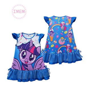 ชุดเดรสเด็ก กระโปรงผ้ามันเด็กหญิง ลาย My Little Pony ลิขสิทธิ์แท้  ( 2 ปี – 5 ปี )