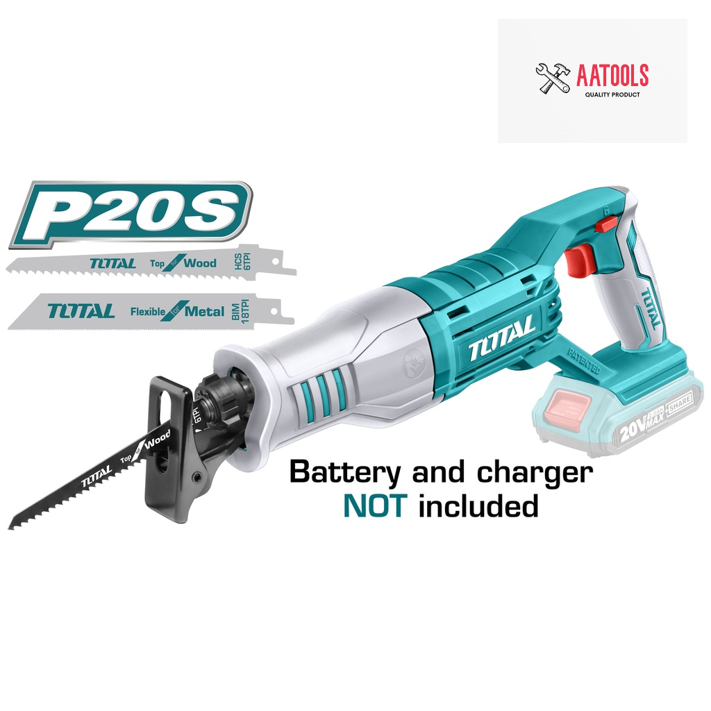 ของแท้100% TOTAL เลื่อยชักแบตเตอรี่ไร้สาย 20V รุ่น TRSLI1152 (แถมใบเลื่อยชัก 2 ใบ)