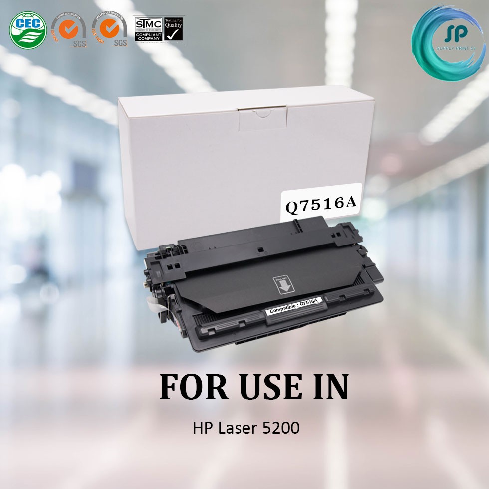 ตลับหมึกเลเซอร์เทียบเท่า Q7516A ใช้สำหรับ HP LaserJet 5200  HP LaserJet 5200dtn  HP LaserJet 5200L  