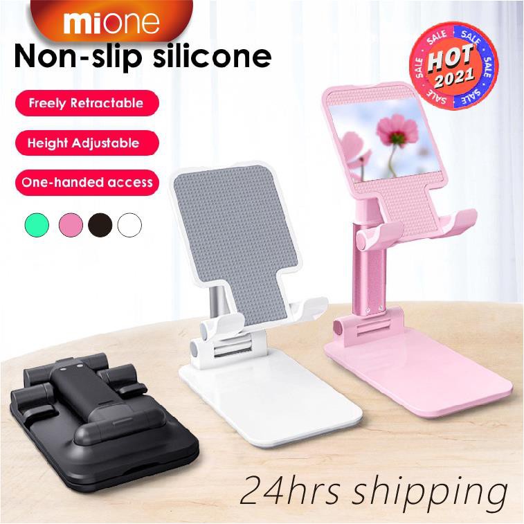 Shopee Thailand - mobile phone holder phone holder Phone Stand Desktop Foldable Adjustable Stretchable Durable Smartphone Tablet Holder