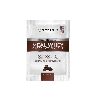 Clover Plus Meal Whey Chocolate เวย์โปรตีน รสช็อคโกแลต ช่วยเสริมสร้างมวลกล้ามเนื้อ สามารถดื่มทดแทนมื้ออาหาร เพื่อควบคุมน้ำหนัก 30 g. 1 (ซอง)