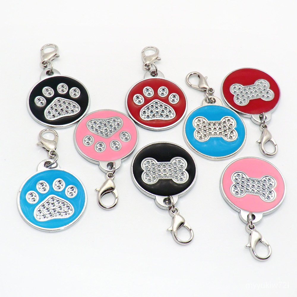 Wholesale 100Pcs Personalized Dog Tags Engraved Cat Puppy Pet ID Name