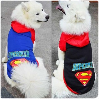 เสื้อหมา เสื้อแมว / เสื้อหมาใหญ่ ผ้าเกรดพรีเมี่ยม ลาย SUPER DOG  / เสื้อหมาใหญ่ เท่ ๆ จร้า