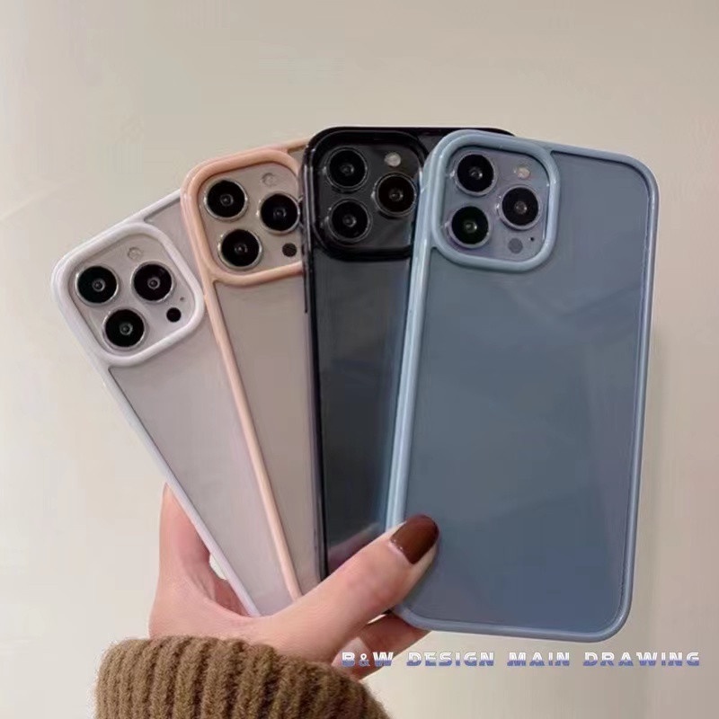เคสโทรศัพท์มือถือแบบนิ่ม ใส กันกระแทก สีพื้น เรียบง่าย หรูหรา สําหรับ iPhone 13 12 11 Pro MAX IX XS MAX XR 7 8 Plus