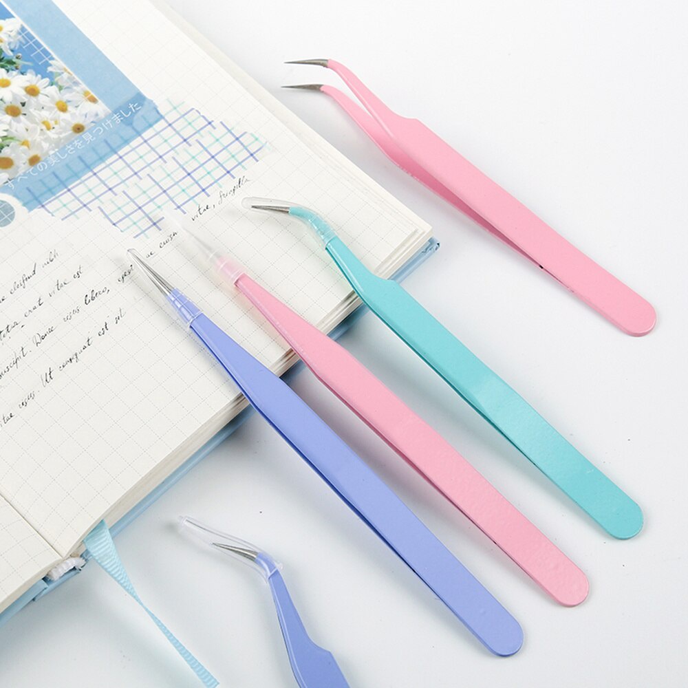Journamm Cute Tweezers Scrapbook Sticker Washi Tape Picking Multi-tool Stationery DIY Junk Journal A