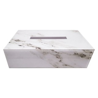 Tissue box TISSUE BOX KECH MARBLE ACRYLIC WHITE Tableware Kitchen equipment กล่องใส่ทิชชู กล่องทิชชูอะคริลิก KECH MARBLE