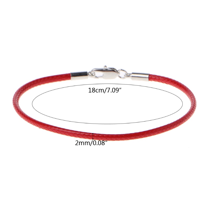 ✿ Lucky สร้อยข้อมือหนังถัก พร้อมตะขอก้ามปู เชือก สายรัดข้อมือ สร้อยข้อมือ DIY เครื่องประดับตกแต่ง สําหรับผู้หญิง ผู้ชาย วัยรุ่น - รูปที่ 5