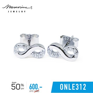 Memorine Jewelry  ต่างหูเงินแท้ 925 ฝังเพชรสวิส (CZ) : ONLE312