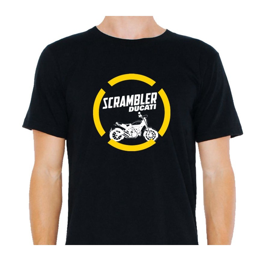 เสื้อยืดแขนสั้นลายกราฟฟิก Ducati Scrambler