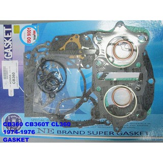 HONDA CB360 CB360T CL360 year 1974-1976 ENGINE GASKET COMPLETE SET "NON ASBESTOS" // ปะเก็นเครื่องชุดใหญ่ ไม่มีแร่ใยหิน