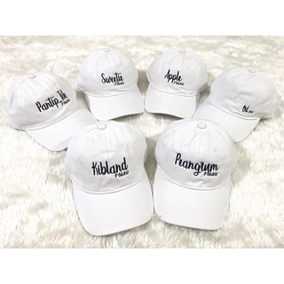 พร้อมส่ง❤️หมวกแก๊ปปักชื่อได้ ผ้าเนื้อนิ่ม สไตล์เกาหลี (ไซส์ผู้ใหญ่) จัดส่ง 1