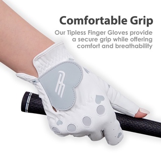 ถุงมือกอล์ฟผู้หญิง Women golf glove Beloved tip less ginger gloves PlayEagle PE