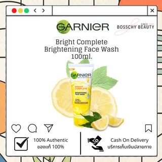 Garnier Bright Complete Brightening Face Wash 100ml. การ์นิเย่ ไบรท์ คอมพลีท ไบรท์เทนนิ่ง เฟซ วอช 100มล.