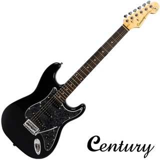 Century CE-A38 กีตาร์ไฟฟ้า ทรง Strat 22 เฟร็ต (Black) ไม้เบสวู้ด ปิ๊กอัพซิงเกิ้ลคอยล์ + แถมฟรีคันโยก