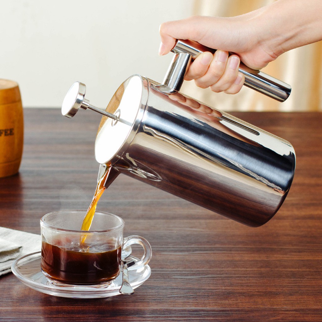 Portable French Coffee Tea Final Press Maker Coffee Filter Reusable Full  Bodied Coffee Press Maker For