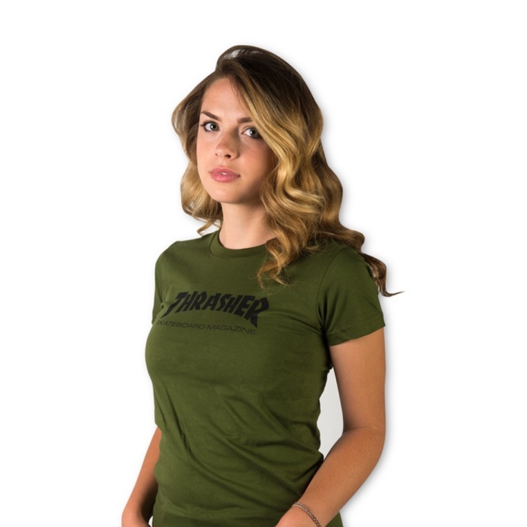 Thrasher Girls Skate Mag T-Shirt - Olive Green