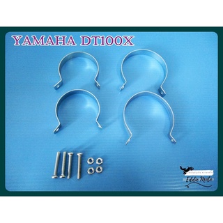 YAMAHA DT100X FRONT FORK RUBBER CLAMP SET 2 PAIRS // เหล็กรัดยางหุ้มโช๊ค ครบชุด